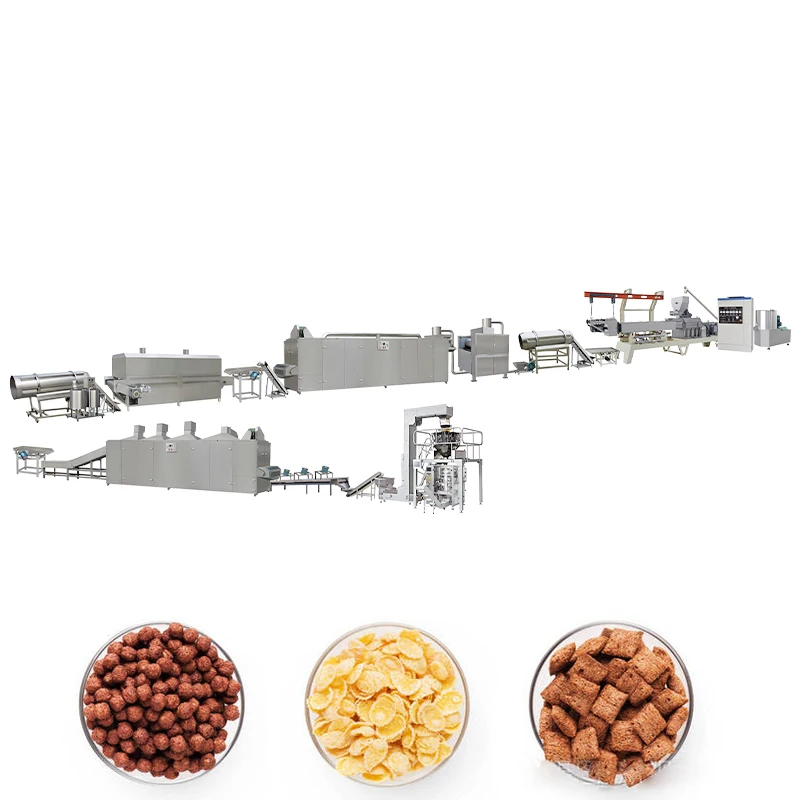 Kelloggs Corn Flakes Breakfast Cereal Normal Making Machine Breakfast Cereal Extruder Production Line