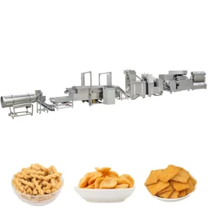 Frying Crispy 3D Corn Bugles Pellets Fried Chips Snacks Food Machine Production Line Bugles Making Extruder