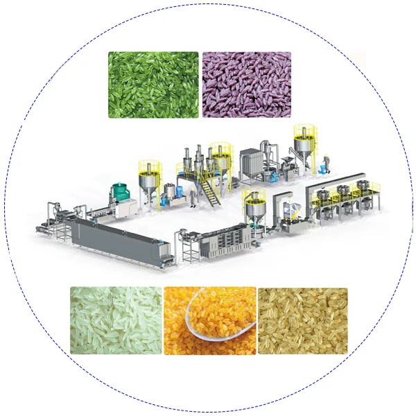 Full Automatic Artificial Nutrition Fortified Rice Kernel FRK Making Machine with Motor Stainless Steel High Capacity