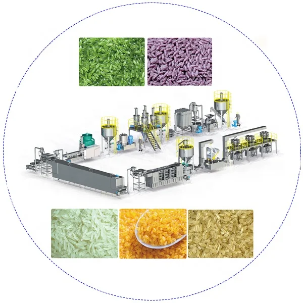 2024 Artificial Rice Process Line Small Couscous Making Machine Nutritive Rice Production Line Machine