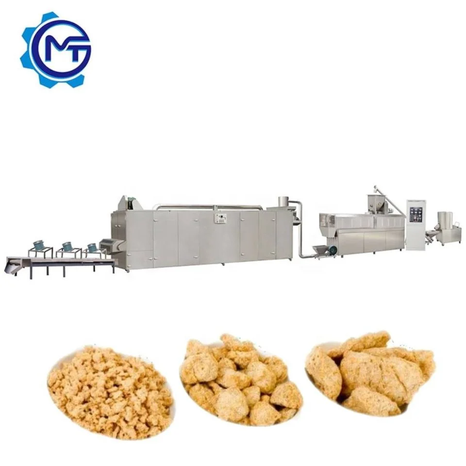 Soy protein processing equipment vegetarian meat cutlet food processing machinery tissue drawing protein production line