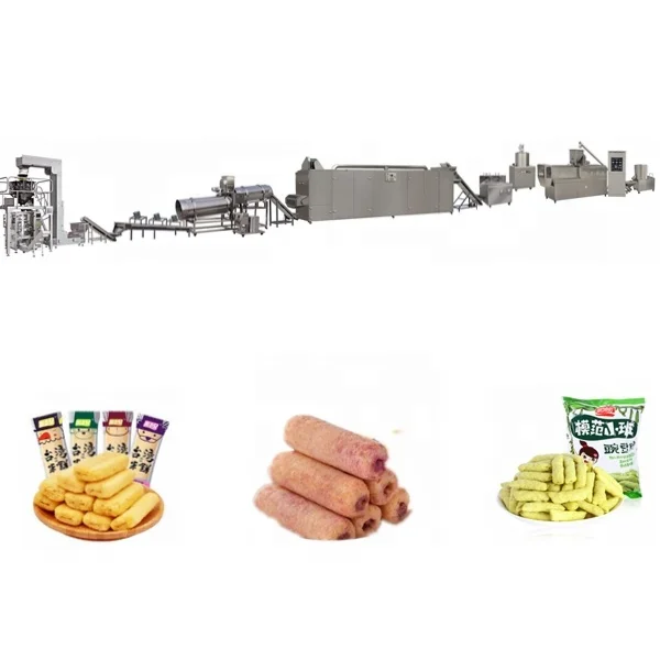 Factory Direct Sales Energy Conservation Automatic Stainless Steel Bicolor Chips Snack Line Equipment Bread Making Candy