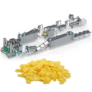 New Automatic Cornflakes Making Machine Oats Snack Food Chips Extruder Processing Line
