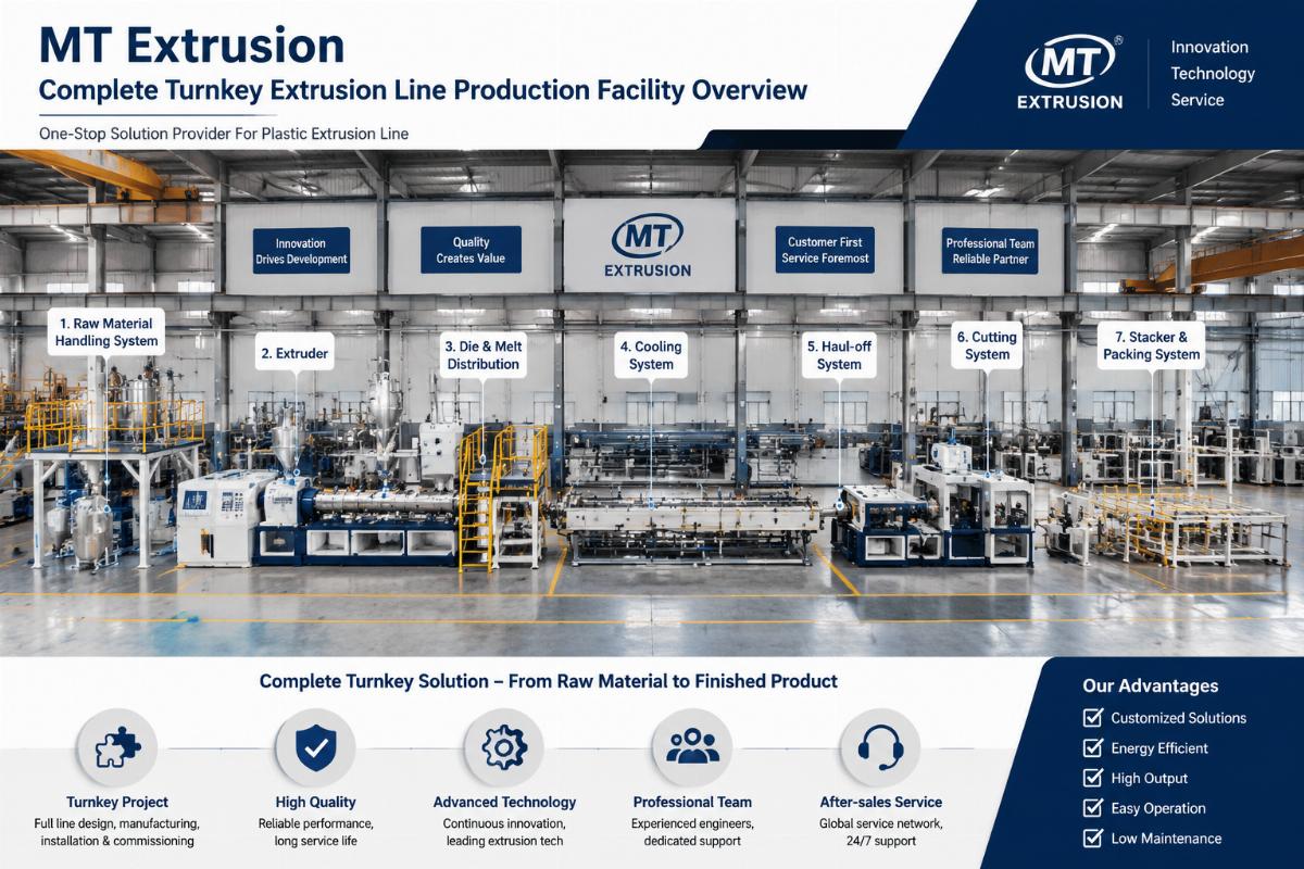 MT Extrusion complete turnkey extrusion line production facility overview