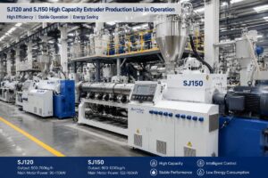 SJ120 and SJ150 high capacity extruder production line in operation